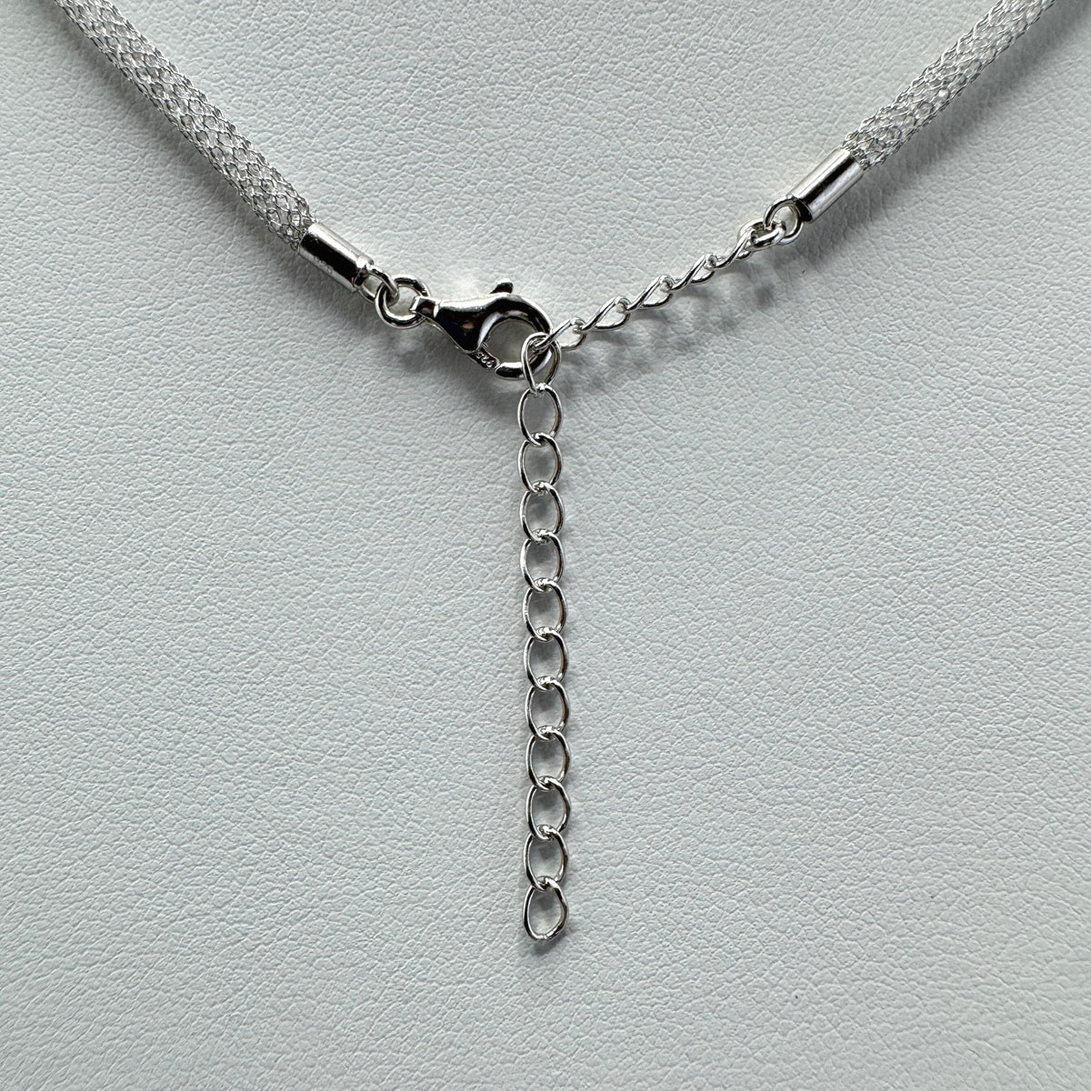 タヒチ黒蝶真珠 インフィニティ ジルコニア クリスタルメッシュ ペンダントネックレス 約9–10mm 45cm+5cm SV925 5