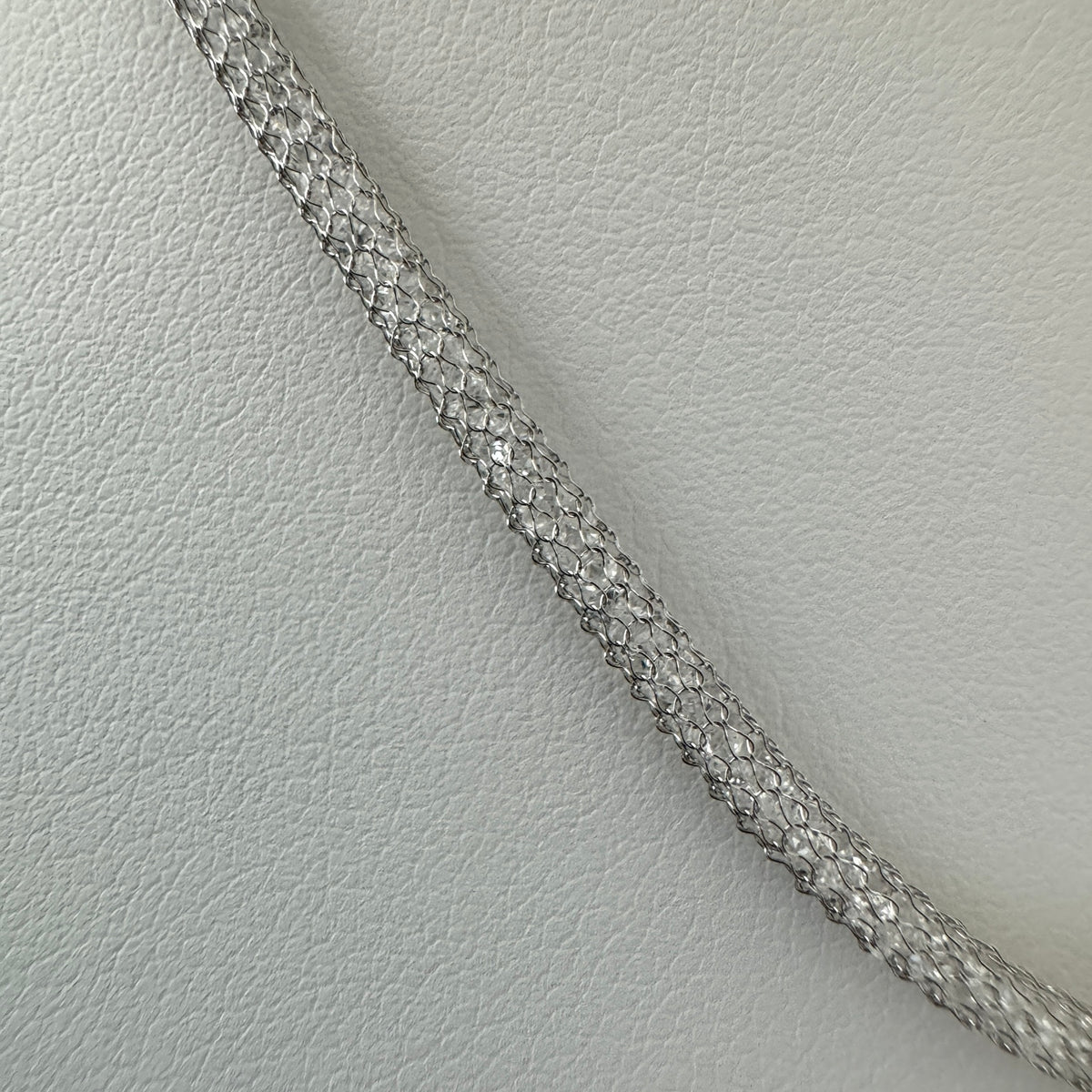 タヒチ黒蝶真珠 パヴェフラワー ジルコニア クリスタルメッシュ ペンダントネックレス 約10–11mm 45cm＋5cm SV925 4